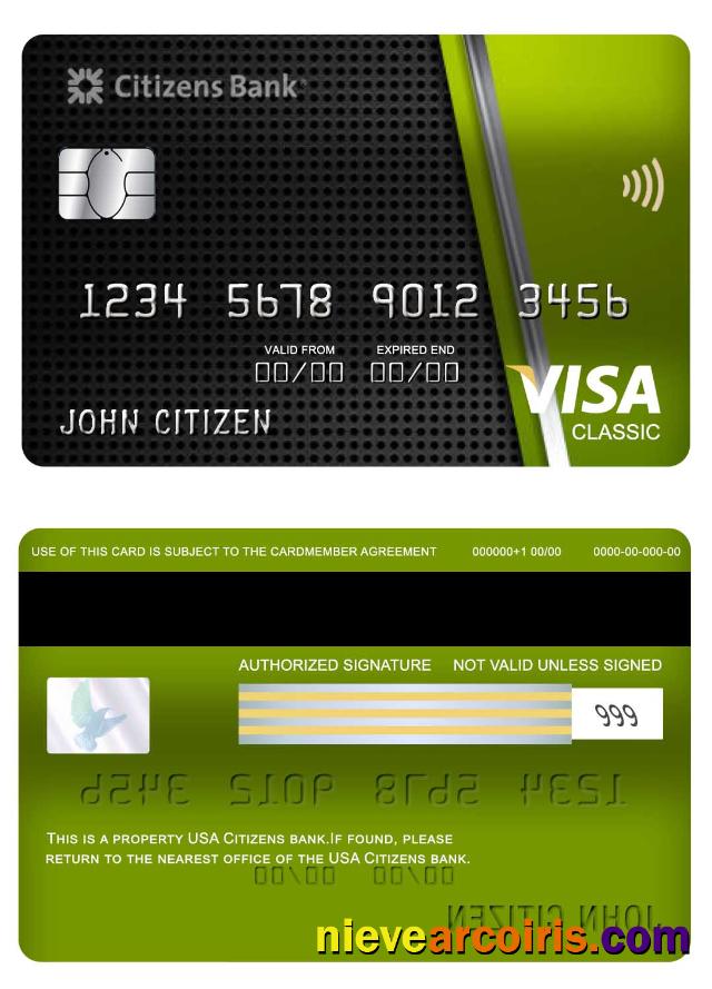 USA Citizens bank visa classic card